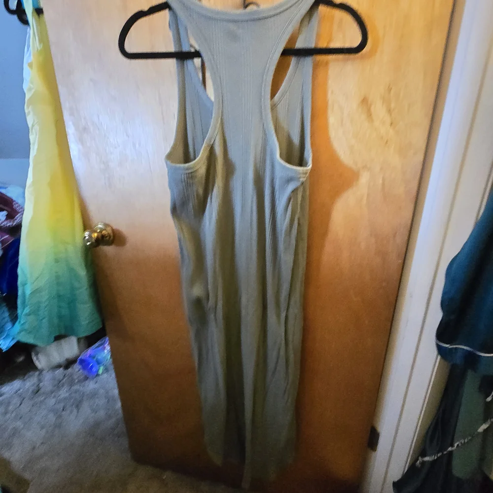 Aerie Racerback Ribbed Maxi Dress - Olive Green - Picture 5 of 6